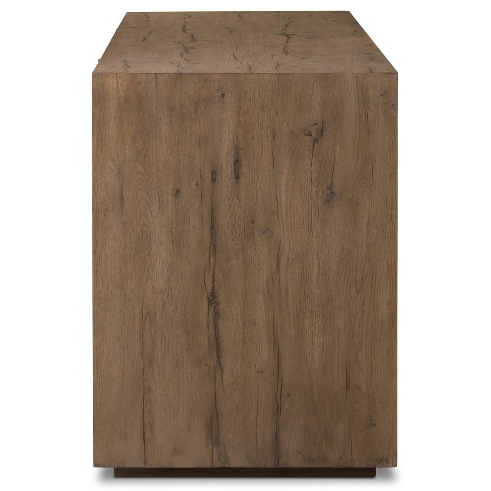 Lana Rustic Lodge Grey Oak Wood Sideboard|