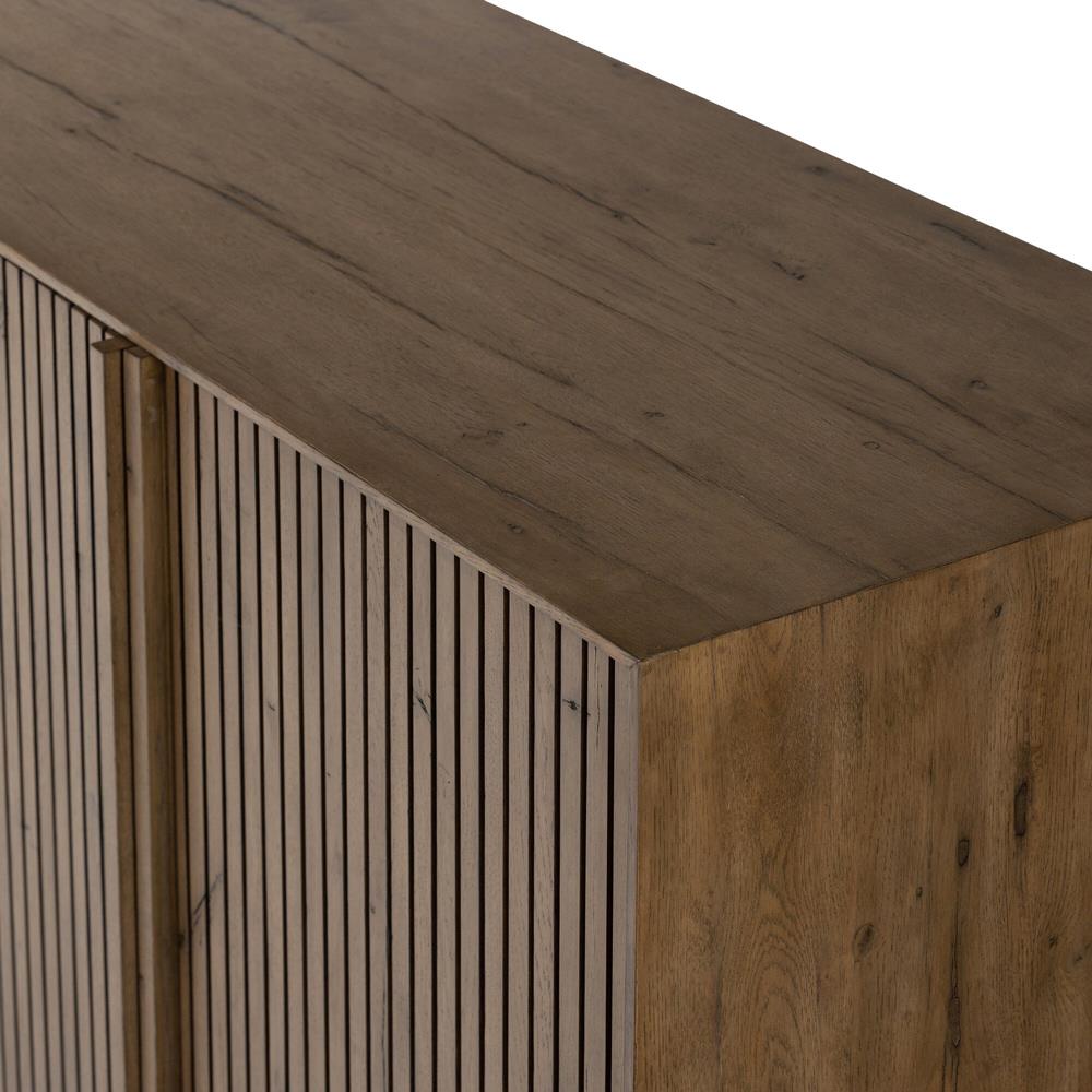 Lana Rustic Lodge Grey Oak Wood Sideboard Wide (Over 75