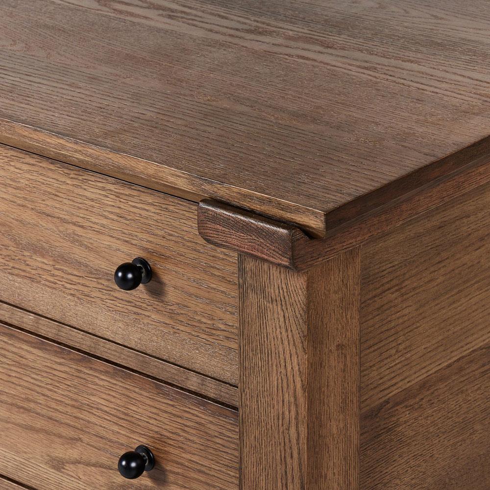 Gavin Rustic Brown Oak Rectangular Kitchen Island - 118"W|