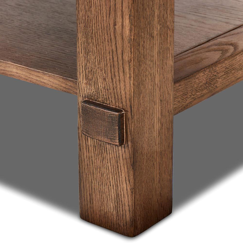 Gavin Rustic Brown Oak Rectangular Kitchen Island - 118"W|