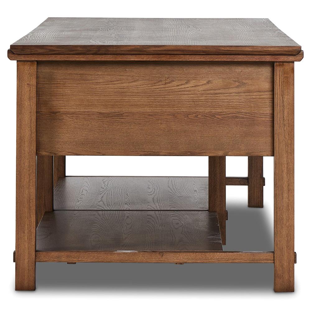 Gavin Rustic Brown Oak Rectangular Kitchen Island - 118"W|