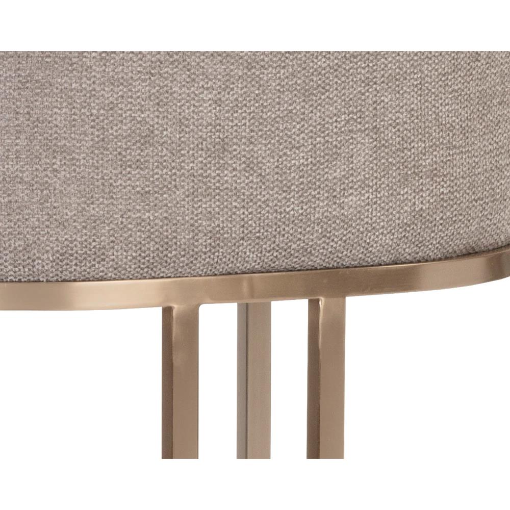 Aliyah Oyster Shell Antique Brass Steel Dining Side Chair - Set of 2|