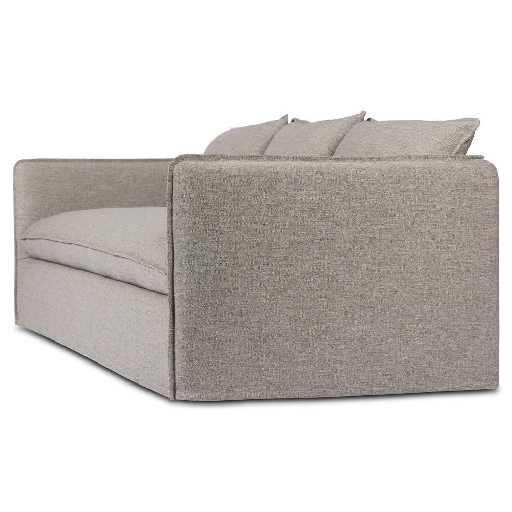 Andrew Modern Grey Slipcovered Outdoor Sofa - 96"W|