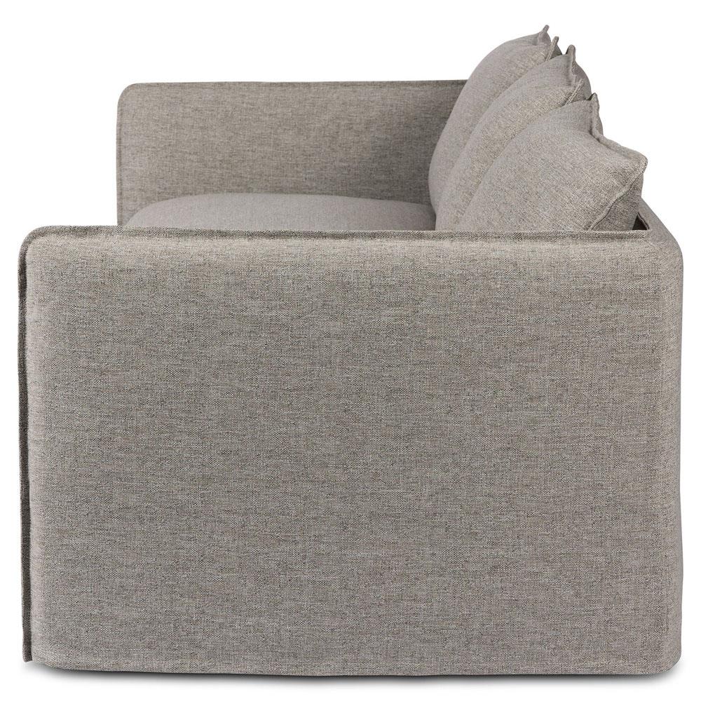 Andrew Modern Grey Slipcovered Outdoor Sofa - 96"W|