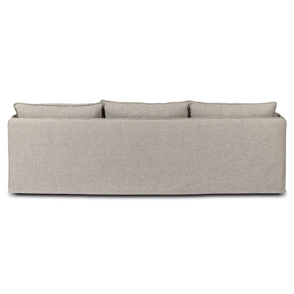 Andrew Modern Grey Slipcovered Outdoor Sofa - 96"W|