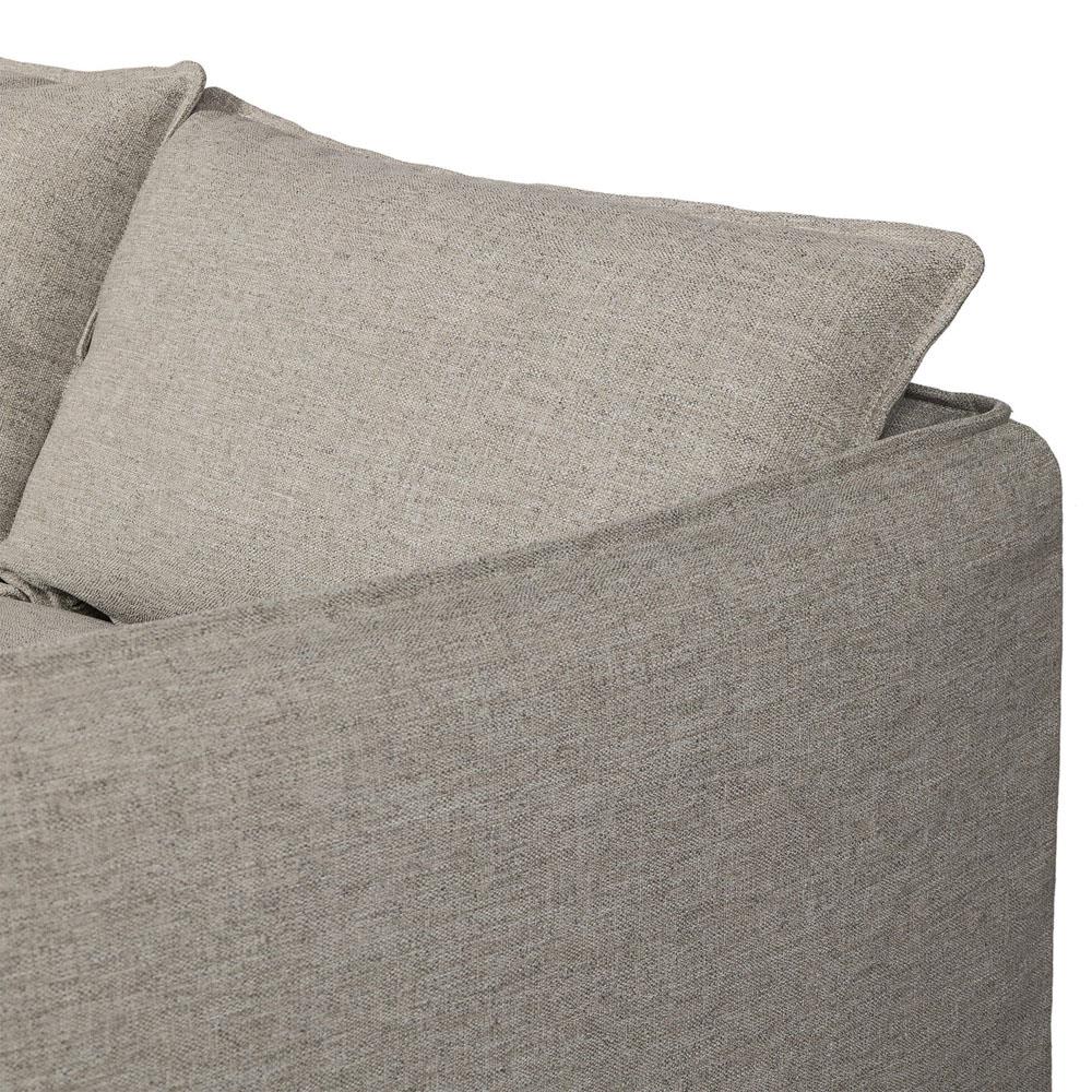 Andrew Modern Grey Slipcovered Outdoor Sofa - 96"W|