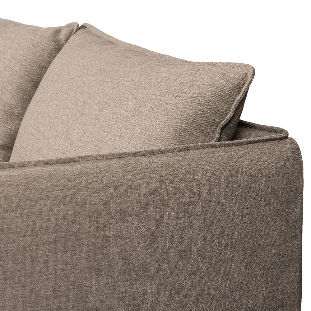 Andrew Modern Brown Slipcovered Outdoor Sofa - 96"W|