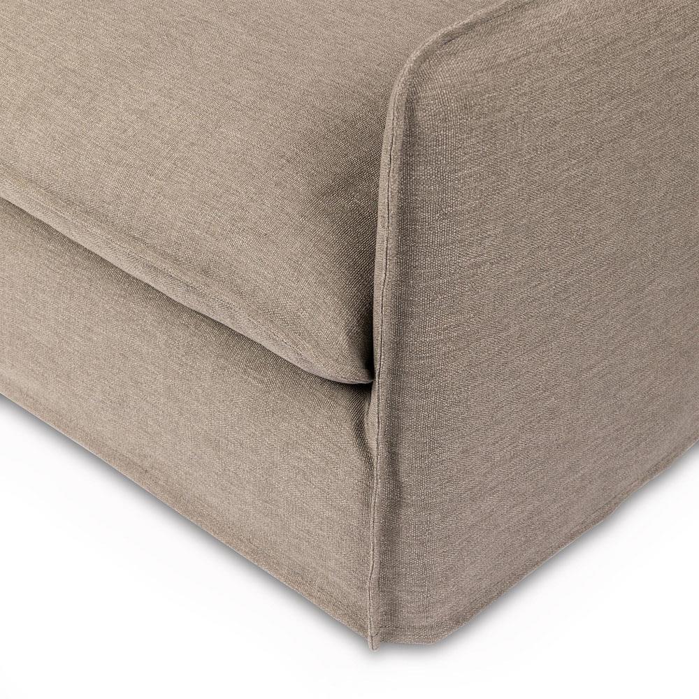 Andrew Modern Brown Slipcovered Outdoor Sofa - 96"W|