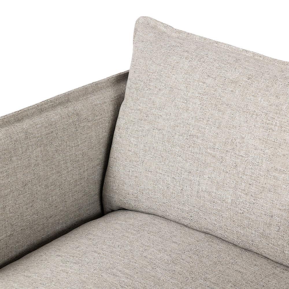 Andrew Modern Grey Upholstered Outdoor Swivel Arm Chair|