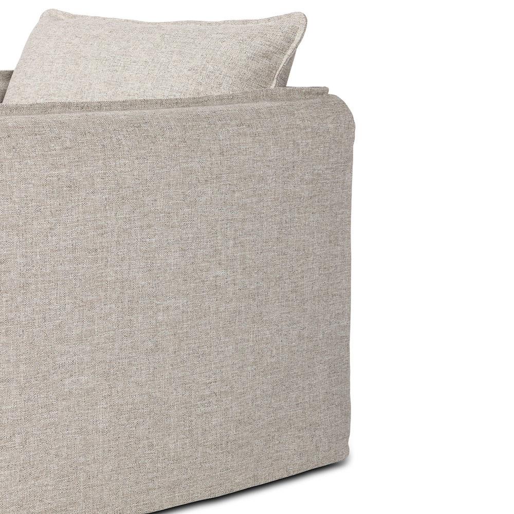 Andrew Modern Grey Upholstered Outdoor Swivel Arm Chair|