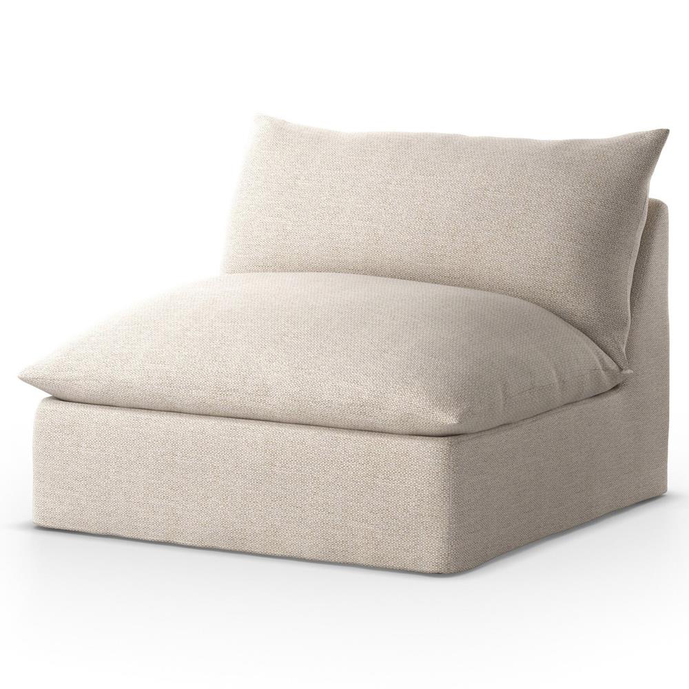 Cee Modern Classic Beige Upholstered Outdoor Swivel Chair|