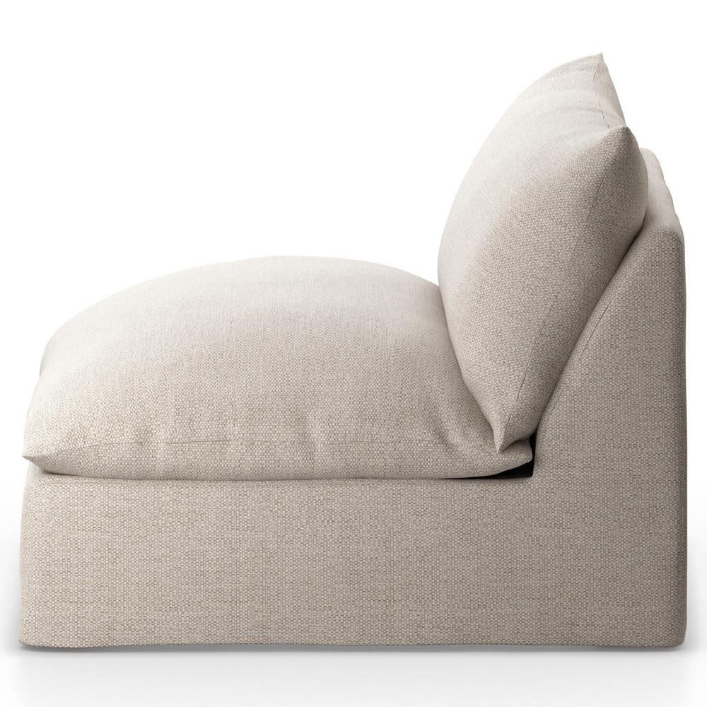 Cee Modern Classic Beige Upholstered Outdoor Swivel Chair|