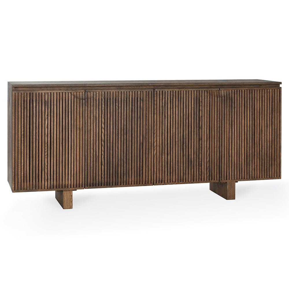 Theodore Rustic Lodge Toasted Brown Oak Wood Sideboard Wide (Over