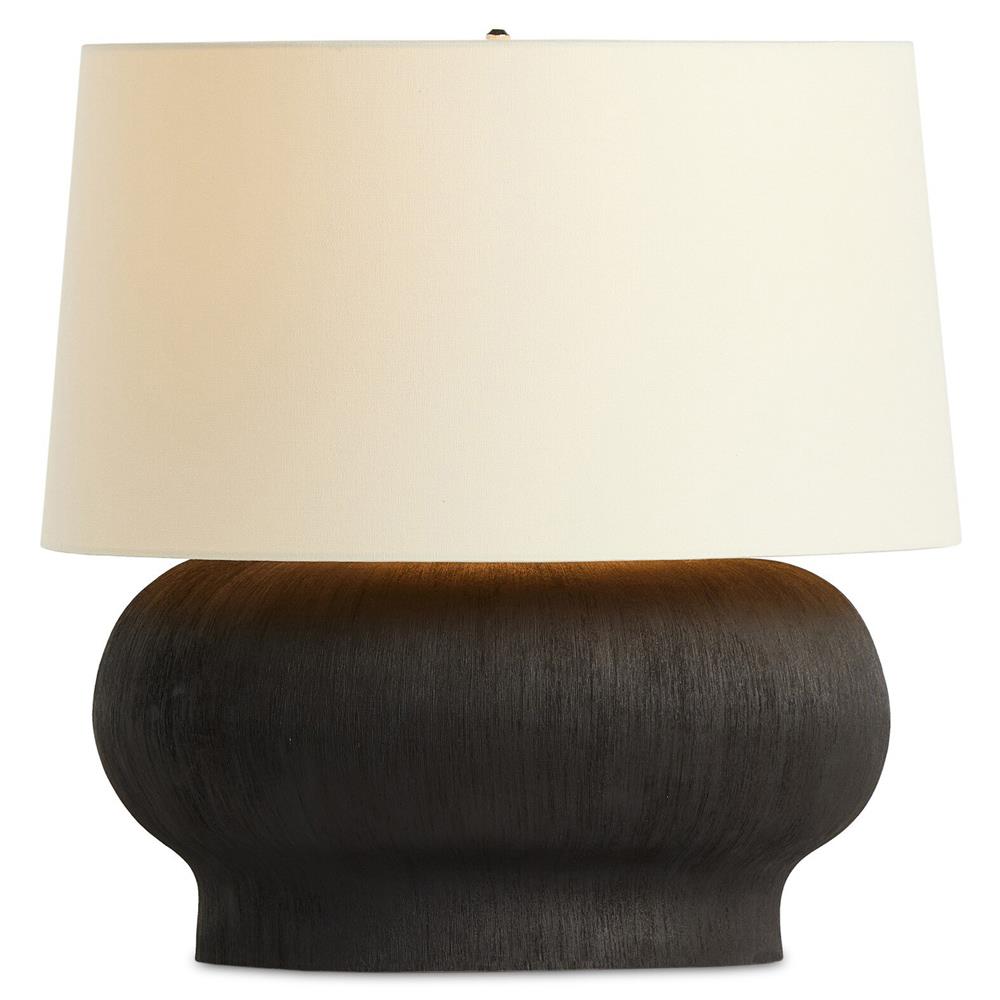 Karson Mid Century Matte Black Ceramic Table Lamp Small (12