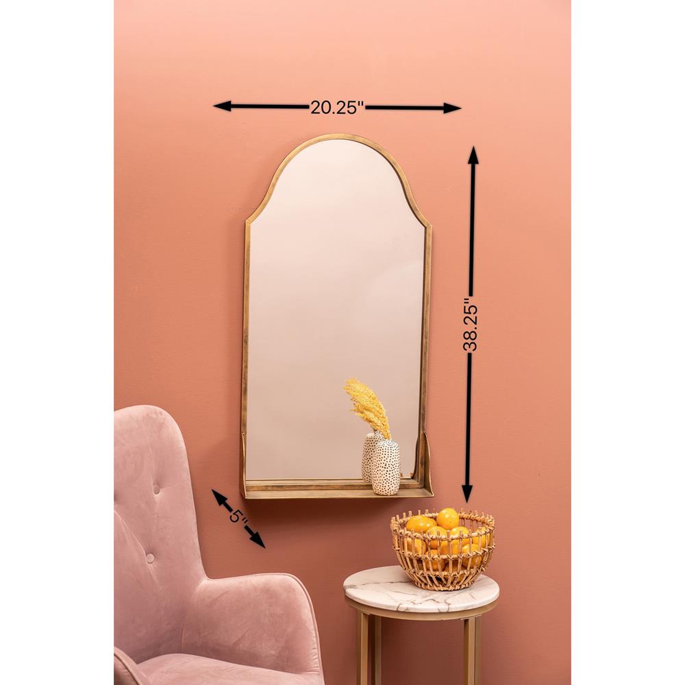 Socorro Hollywood Regency Antique Bronze Metal Wall Mirror|