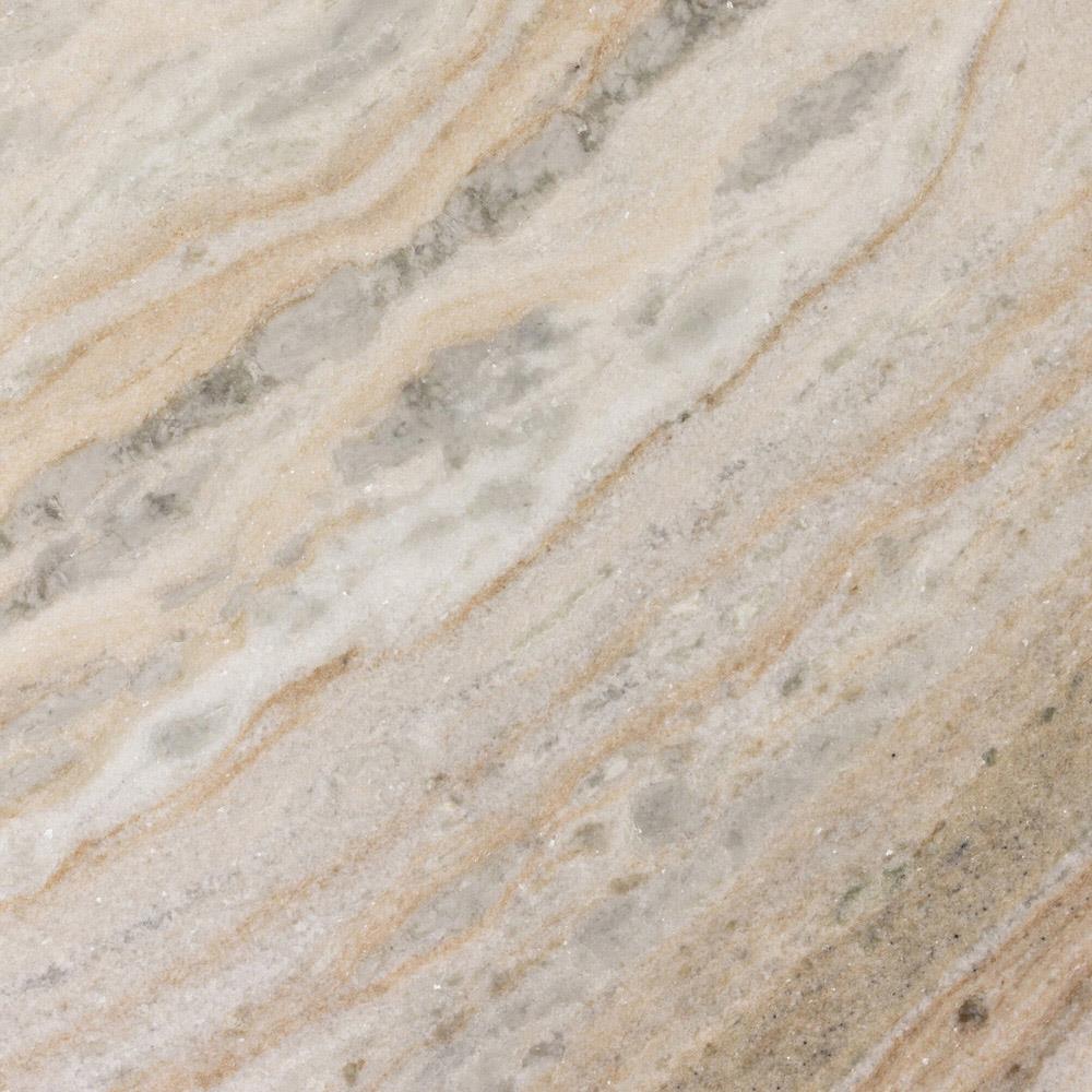 Malia Industrial Loft Beige Marble Top Aluminum Round Side End Table|