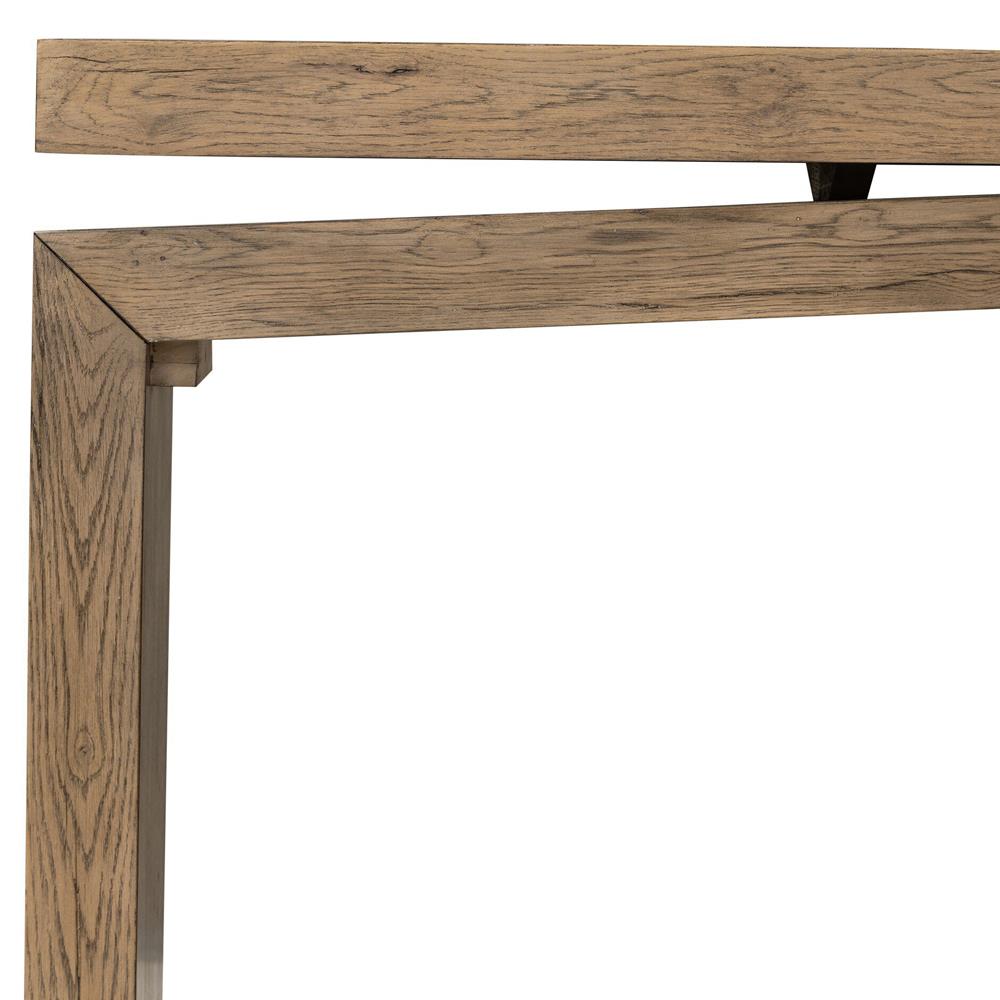 Rayan Rustic Lodge Grey Oak Wood Console Table Extra Long (over 75