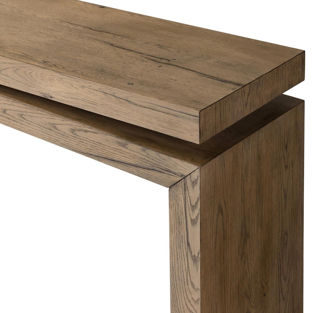 Rayan Rustic Lodge Grey Oak Wood Console Table Extra Long (over 75