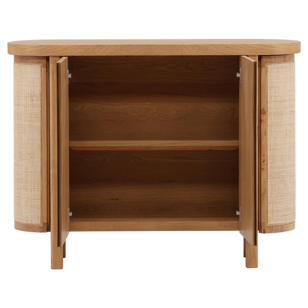 Elon Coastal Beach Natural Woven Cane Sideboard - 47''W|