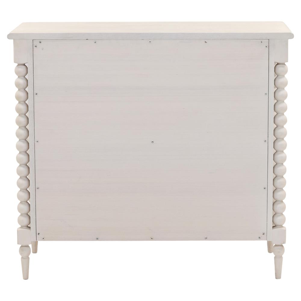 Calypso Updated Traditional Whitewash Oak Bobbin Dresser|