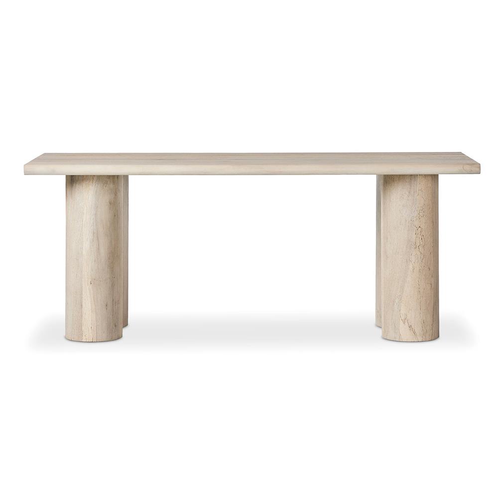 Woya Mid Century Modern Beige Oak Wood Desk | Kathy Kuo Home