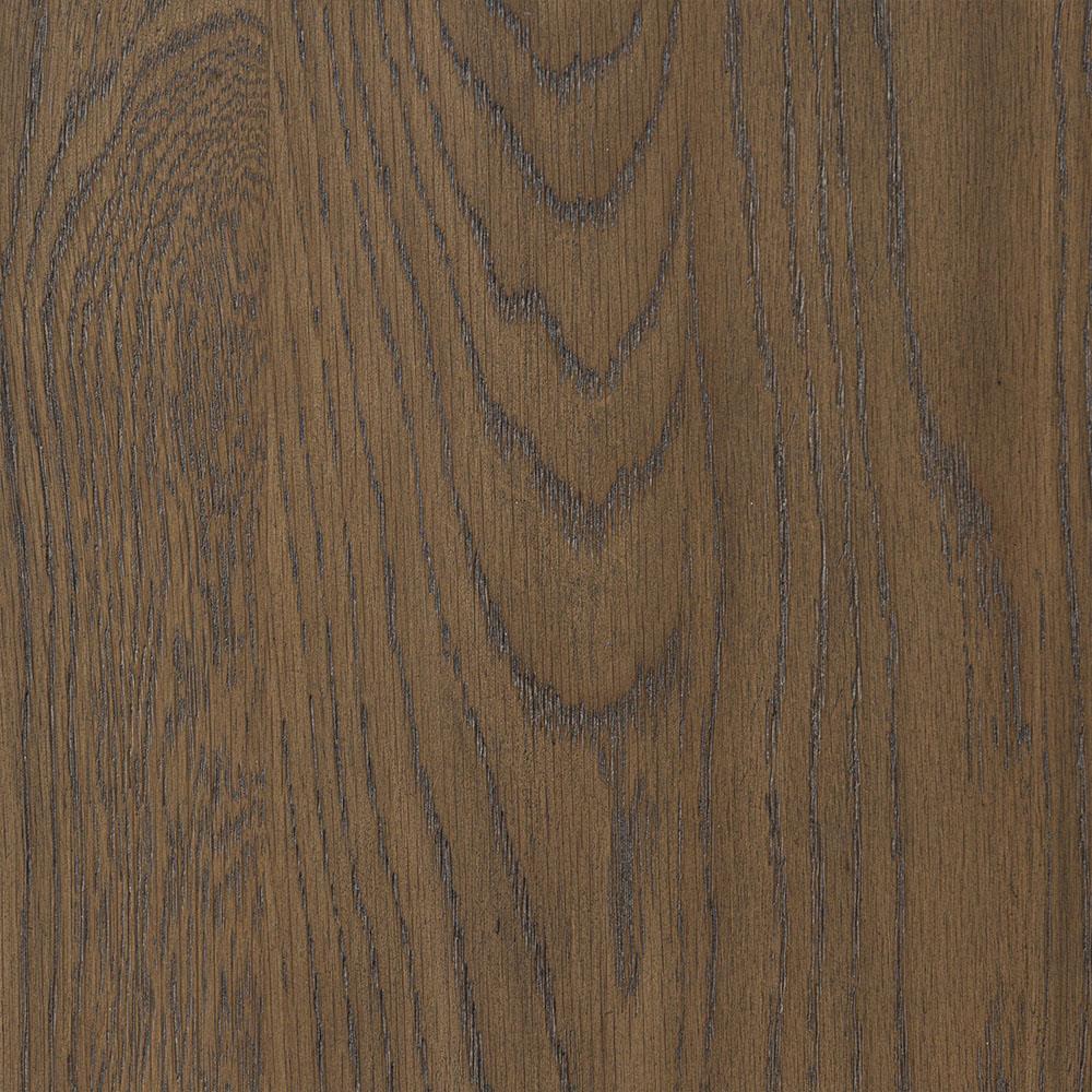 Zylvia Rustic Dark Brown Solid Oak Wood Extendable Round Dining Table - 60-94.02"W|