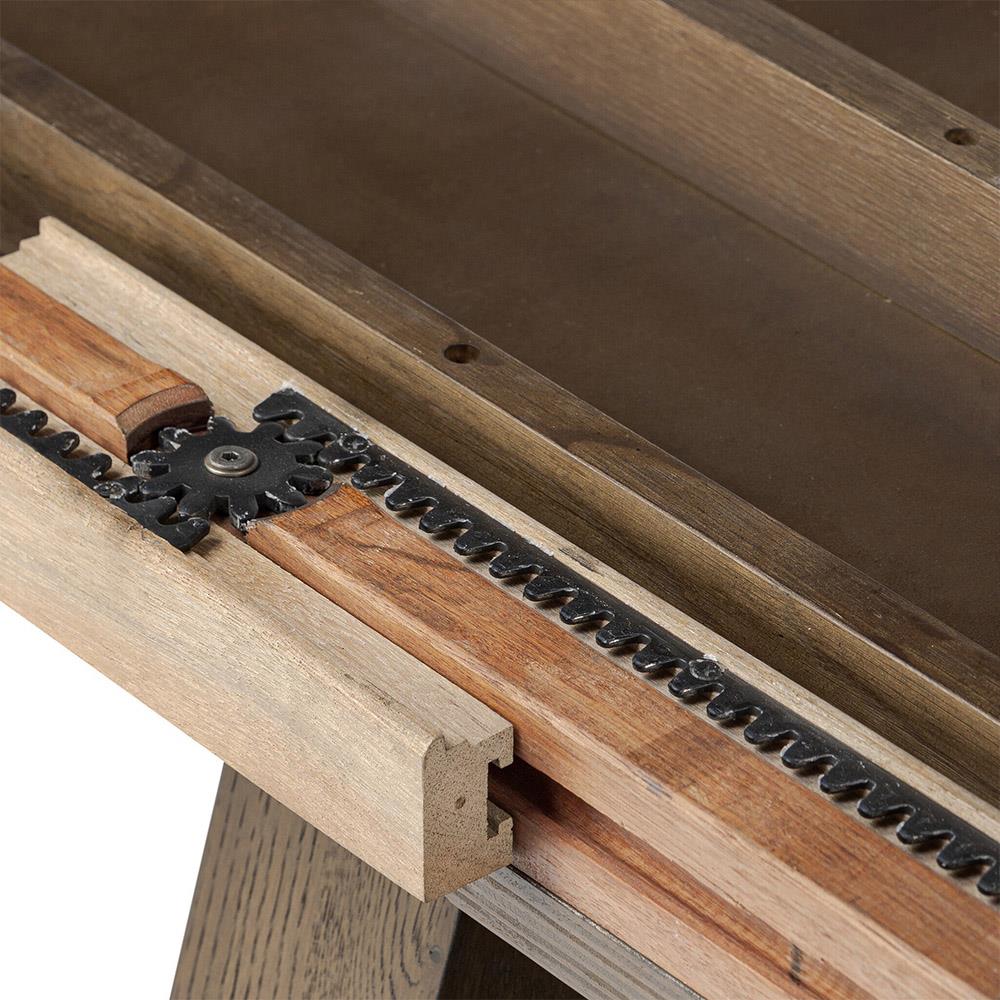 Zylvia Rustic Dark Brown Solid Oak Wood Extendable Round Dining Table - 60-94.02"W|