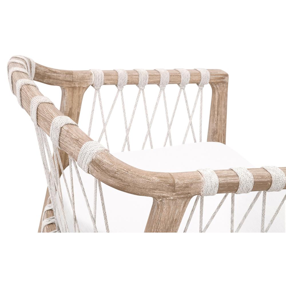 Finn Coastal Beach Natural Grey Wood Pearl Performance Seat Counter Stool|