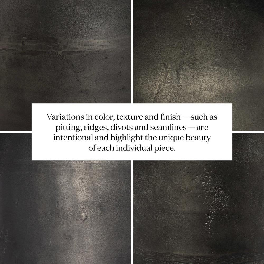 Malia Industrial Loft River Grey Marble Top Aluminum Round End Table|