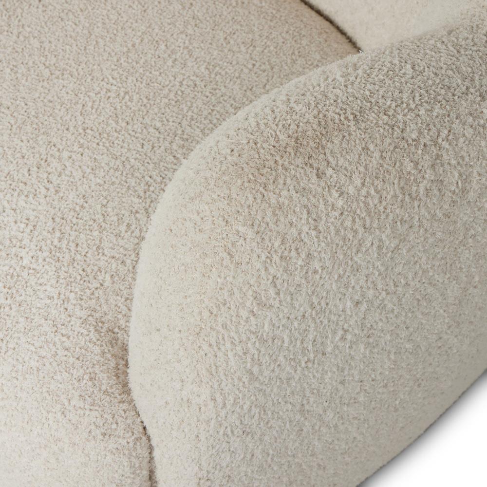 Justine Modern Classic Off White Swivel Barrel Chair|