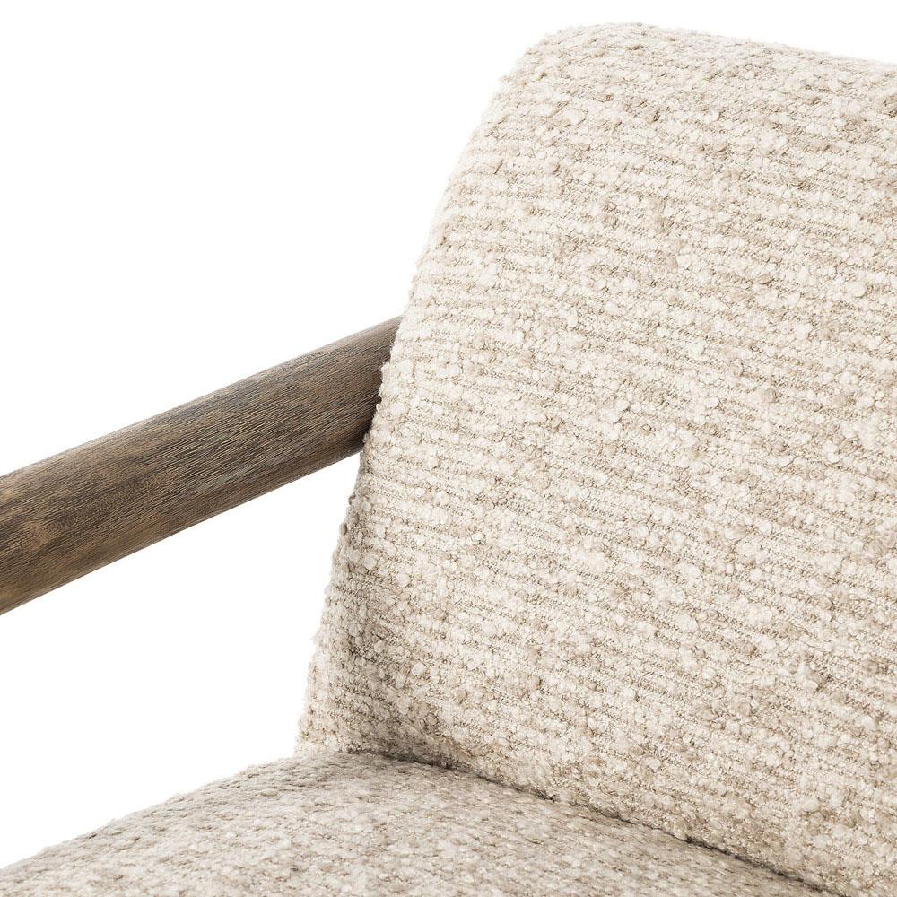 Waverly Modern Classic Beige Faux Shearling Arm Chair|