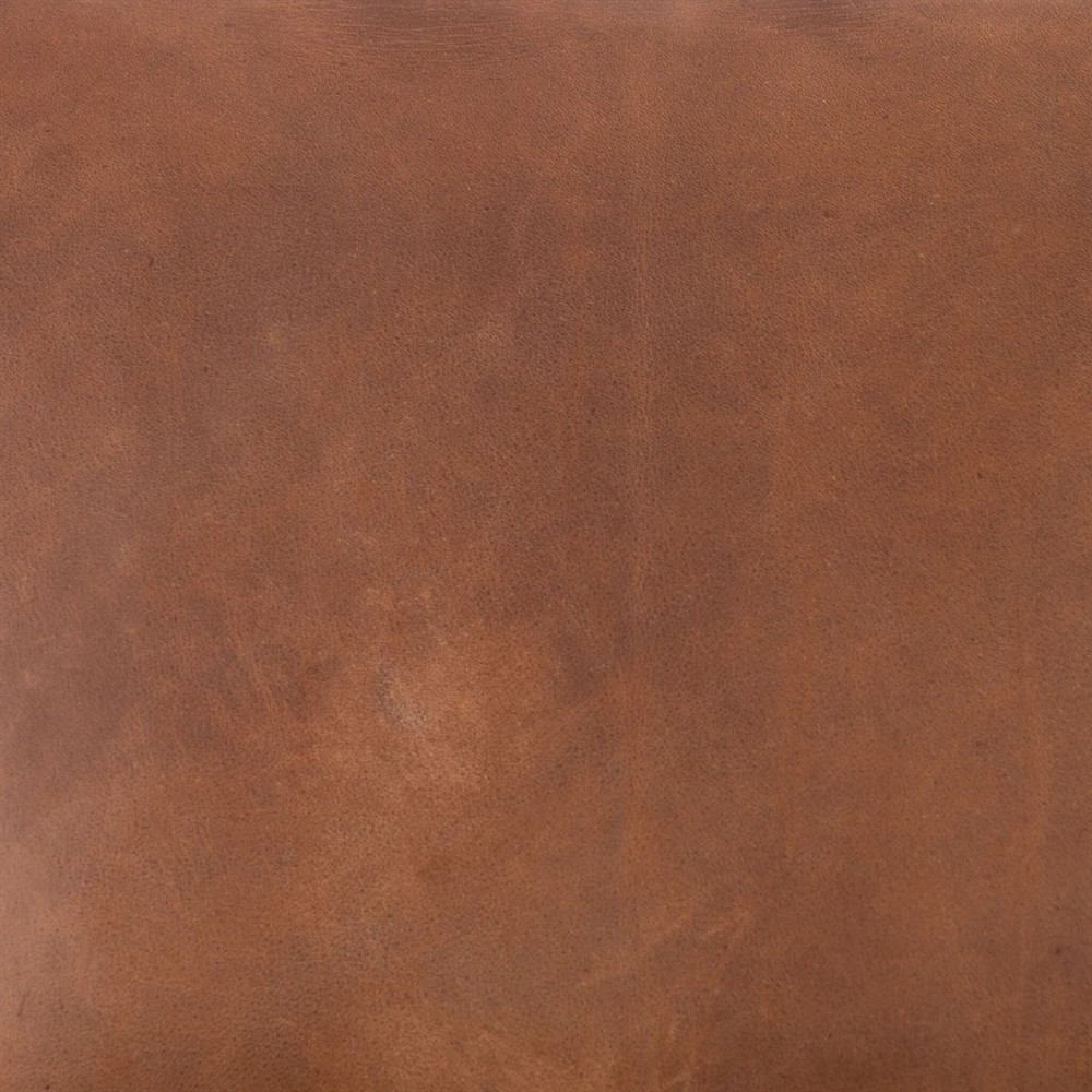 Myrtle Rustic Lodge Modern Brown Upholstered Leather Sling Occasional Arm Chair|