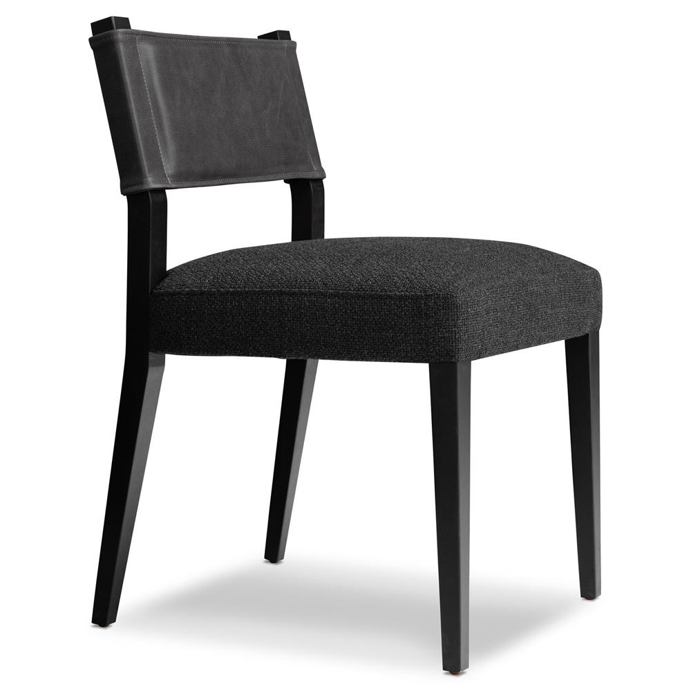 Ely Rustic Lodge Black Performance Wood Frame Dining Side Chair|