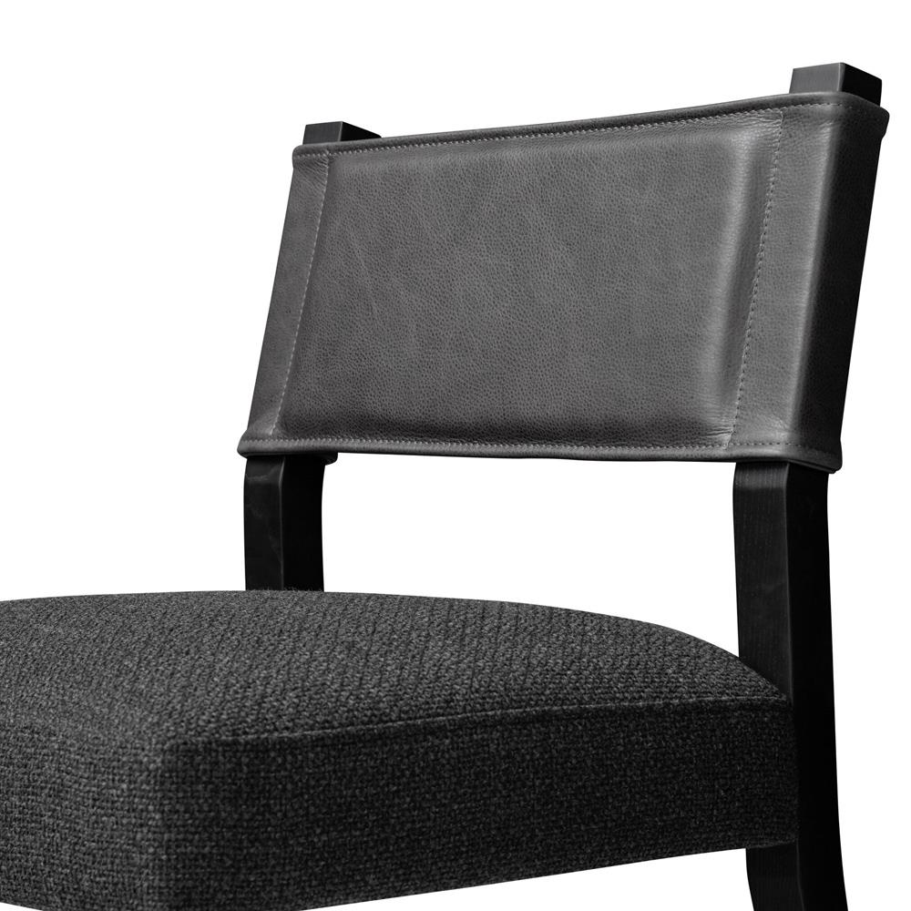 Ely Rustic Lodge Black Performance Wood Frame Dining Side Chair|