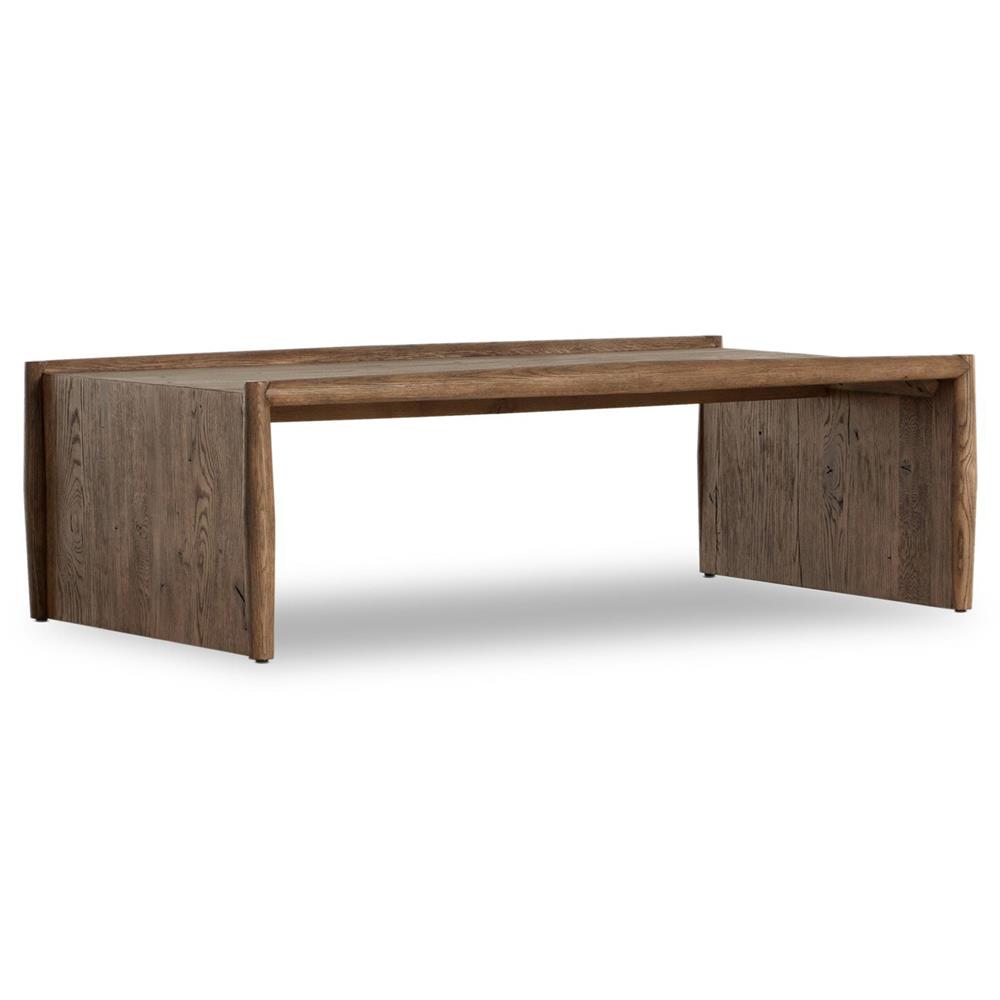 Genesis Rustic Lodge Brown Oak Rectangular Coffee Table|