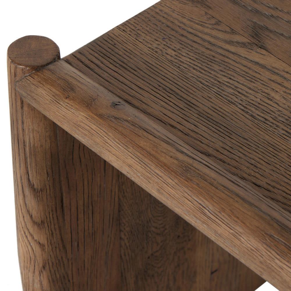 Genesis Rustic Lodge Brown Oak Rectangular Coffee Table|