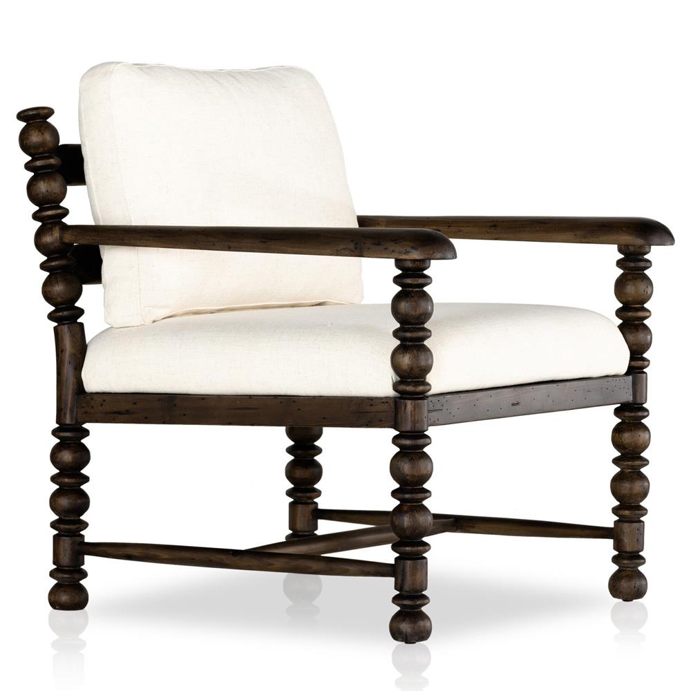 Lynx Rustic Lodge Cream Performance Living Room Chair|