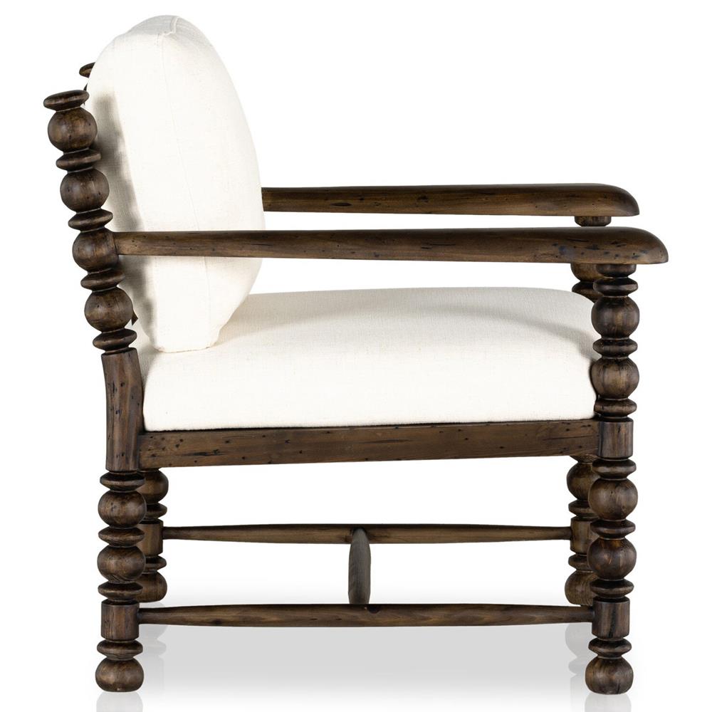 Lynx Rustic Lodge Cream Performance Living Room Chair|