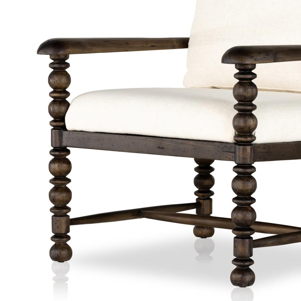 Lynx Rustic Lodge Cream Performance Living Room Chair|