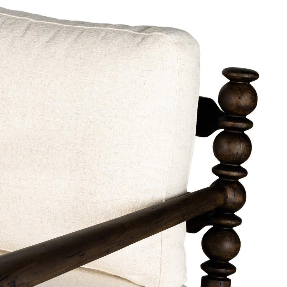 Lynx Rustic Lodge Cream Performance Living Room Chair|