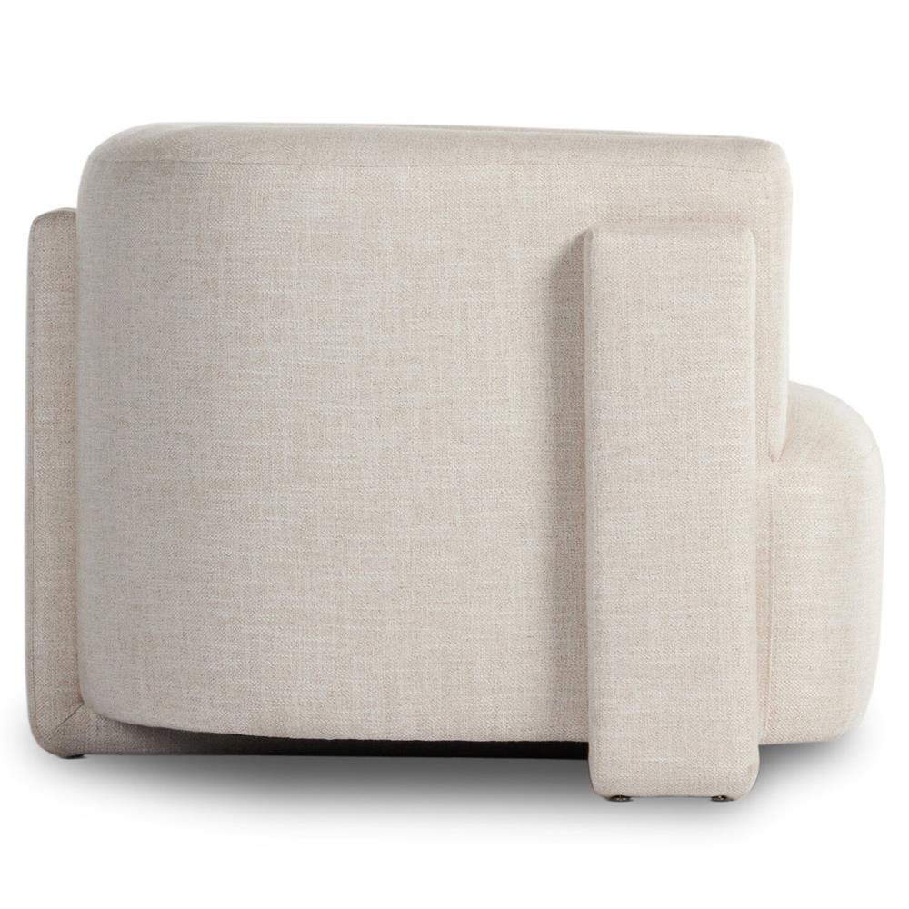 Oswald Modern Classic Cream Performance Barrel Chair|