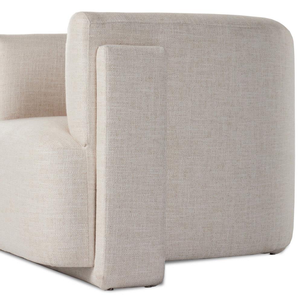 Oswald Modern Classic Cream Performance Barrel Chair|