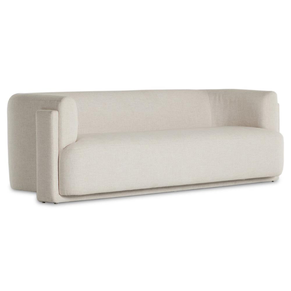 Oswald Modern Classic Cream Performance Sofa - 95"W|