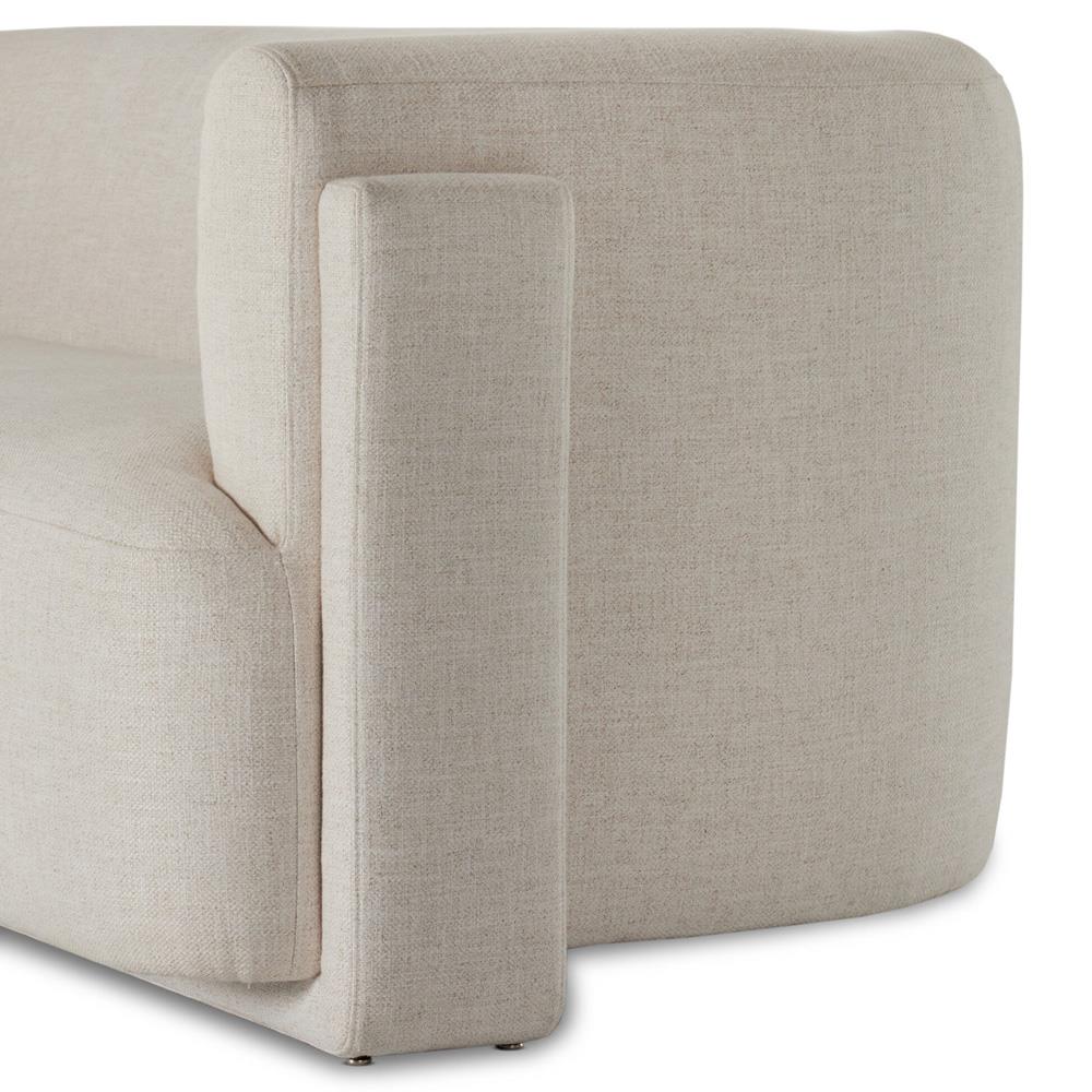 Oswald Modern Classic Cream Performance Sofa - 95"W|