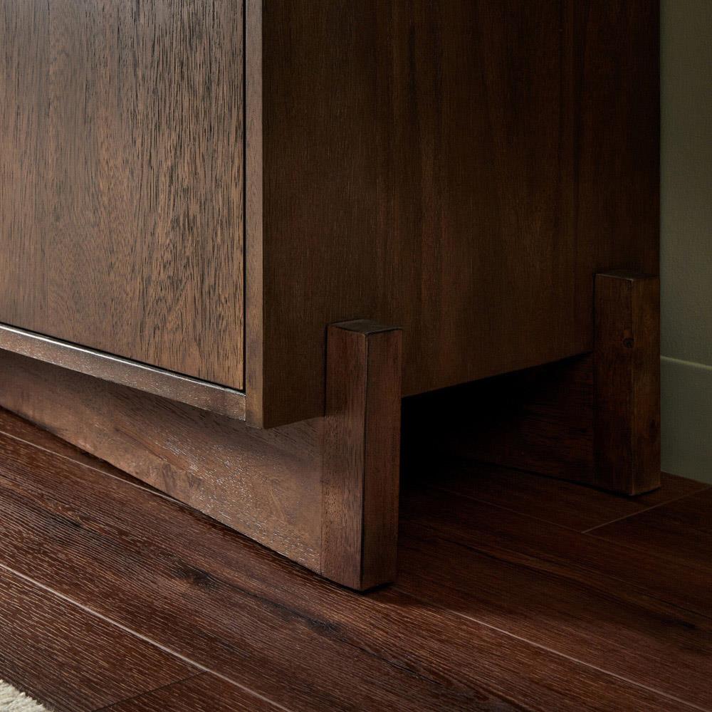 Mildred Rustic Lodge Brown Wood Media Console Wide (Over 75