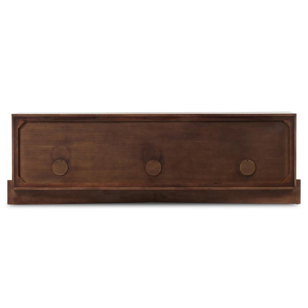 Mildred Rustic Lodge Brown Wood Media Console Wide (Over 75