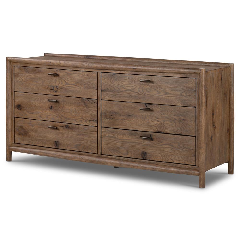 Genesis Rustic Lodge Brown Weathered Oak Double Dresser|