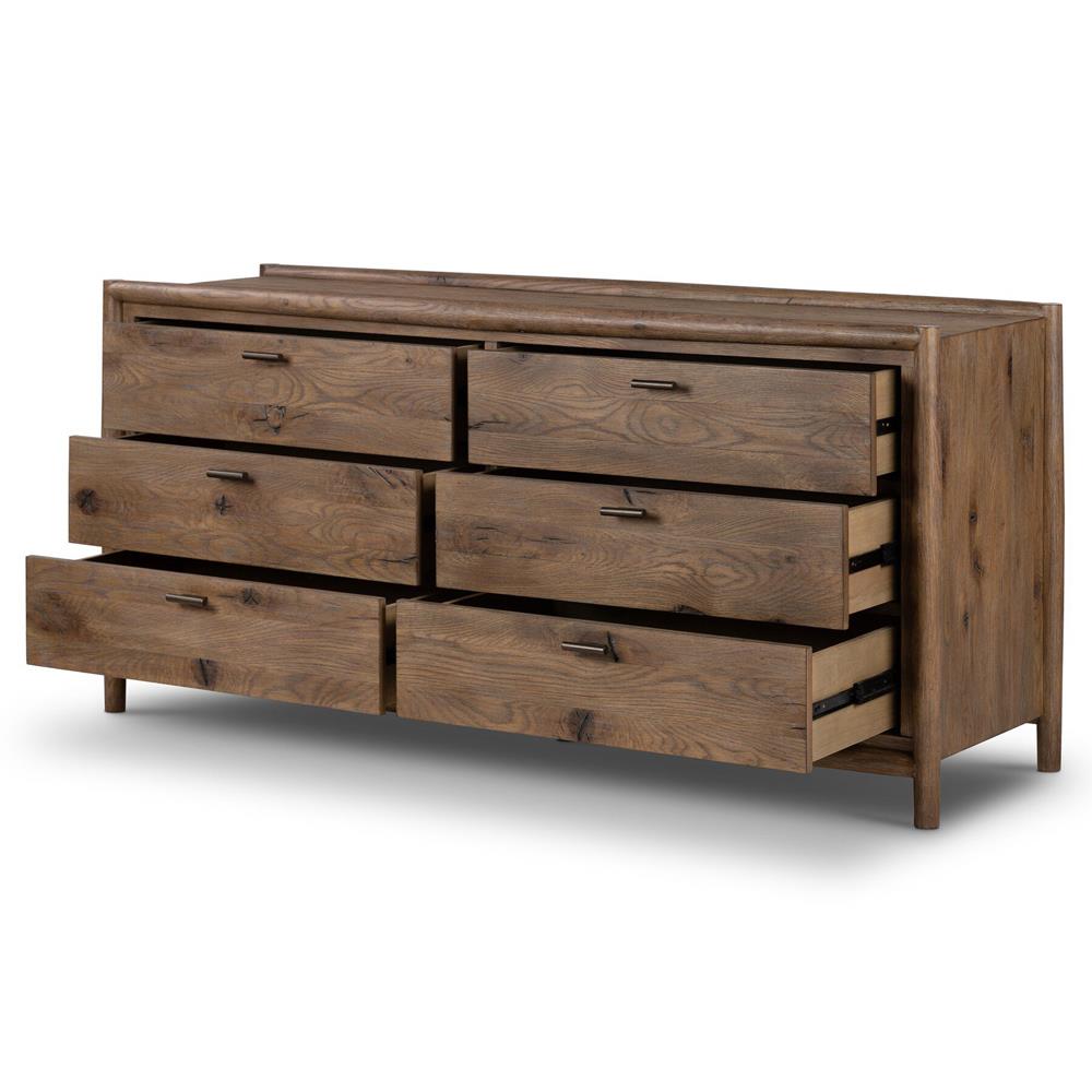 Genesis Rustic Lodge Brown Weathered Oak Double Dresser|