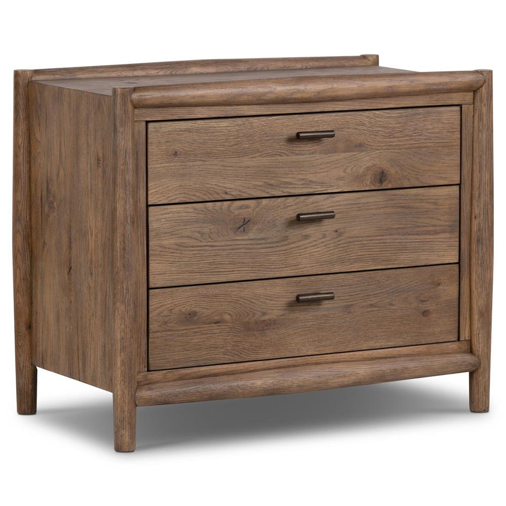 Genesis Rustic Lodge Brown Weathered Oak Nightstand|