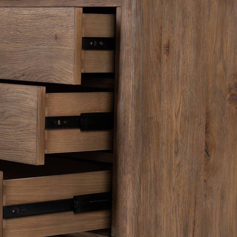 Genesis Rustic Lodge Brown Weathered Oak Nightstand|